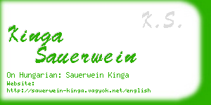 kinga sauerwein business card